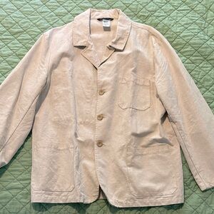 La Labourer Natural Linen Chore Blazer Size 4